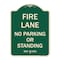 Signmission Michigan Fire Lane No Parking or Standing Heavy-Gauge Aluminum Sign, 24" x 18", G-1824-23876 A-DES-G-1824-23876 - alternate 1